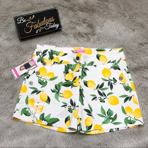 Isaac Mizrahi Pants - Isaac Mizrahi Women’s Tailored Shorts Lemon Print